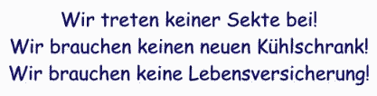 Wir kaufen nix!