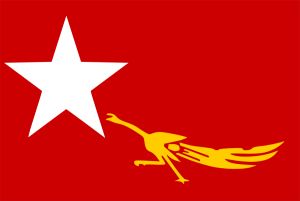 Flagge der NLD (National League for Democracy) Burma