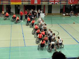 Begrüßung der Mannschaften