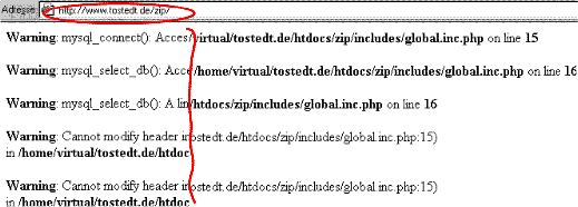 Viele Grüße von MySQL an www.tostedt.de
