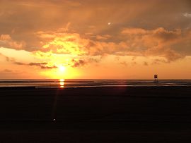 Sonnenuntergang auf der Insel Neuwerk (Juli 2009)