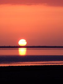 Sonnenuntergang auf der Insel Neuwerk (Juli 2009)