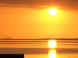 Sonnenuntergang auf der Insel Neuwerk (Juli 2009)