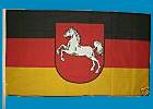 Niedersachsen-Flagge mit Wappentier Pferd
