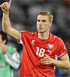 Podolski im polnischen Trikot