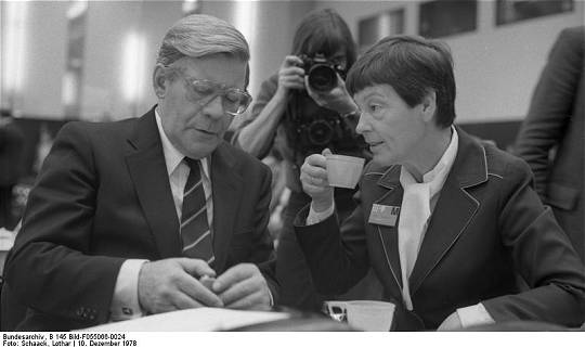 Köln, SPD-Parteitag 10.12.1978, Helmut Schmidt mit Ehefrau Loki