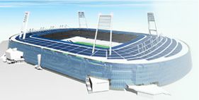 Weser-Stadion mit Photovoltaik-Anlage