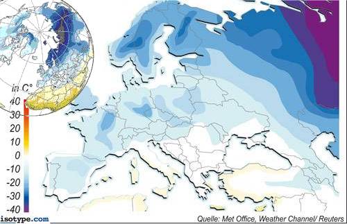 Wintereinbruch in ganz Europa - Januar 2010
