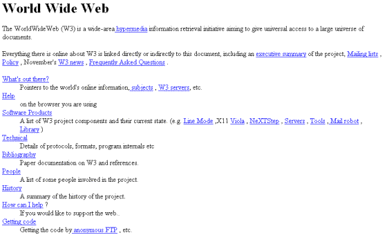 Erste Webpräsenz (Kopie aus 1992)