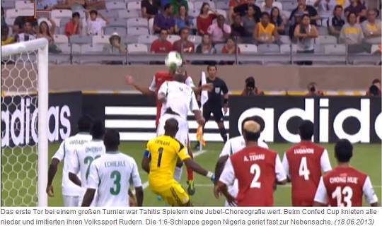 Confed-Cup 2013: Tahitis Tor zum 1:3 durch Jonathan Tehau (54. Minute)