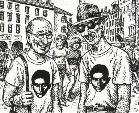 Selbstportrait Robert Crumb (re.) mit David Zane Mairowitz (im Buch auf Seite 165)