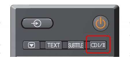 Fernbedienung: z.B. Umschalten bei Stereo-/Bilingualsendungen