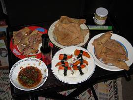 Heiligabend bei Albinz 2013: frittierte Wan Tan