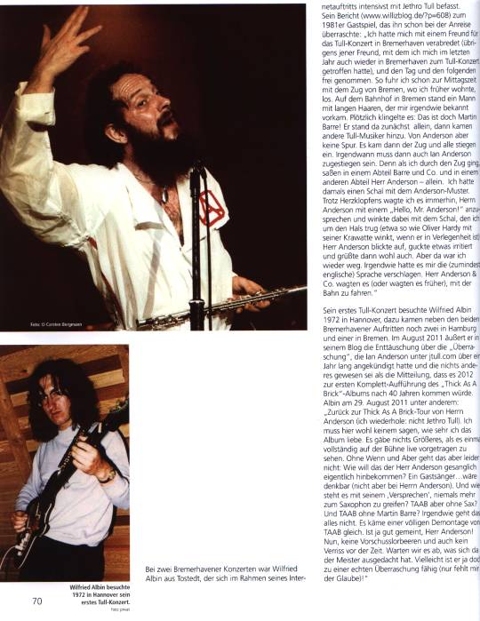 WilliZ Beitrag zum Buch: Jethro Tull Over Germany WilliZ Beitrag zum Buch: Jethro Tull Over Germany