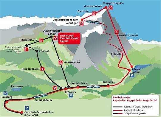 Rundreisen mit der Zugspitzbahn