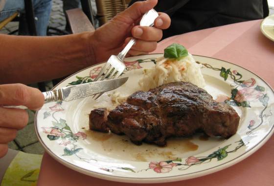 Original Idar-Obersteiner Spießbraten im Badischen Hof