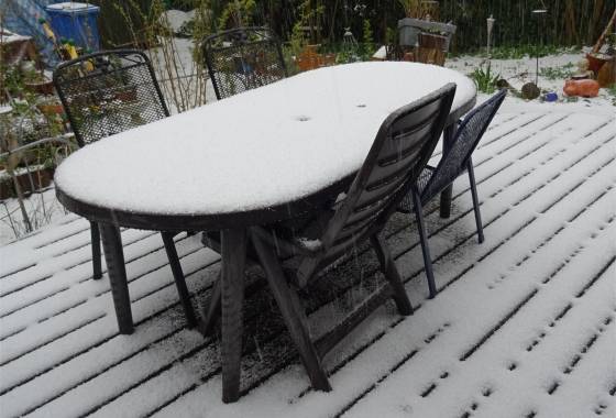 Wintereinbruch Ende März in Tostedt