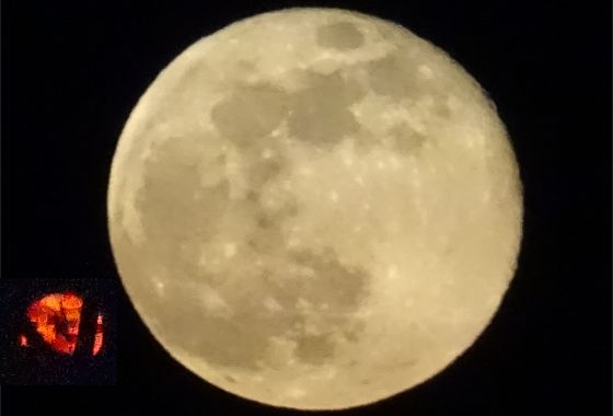 Supermond über Tostedt (zuvor rot gefärbt)