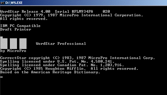 download wordstar for dos